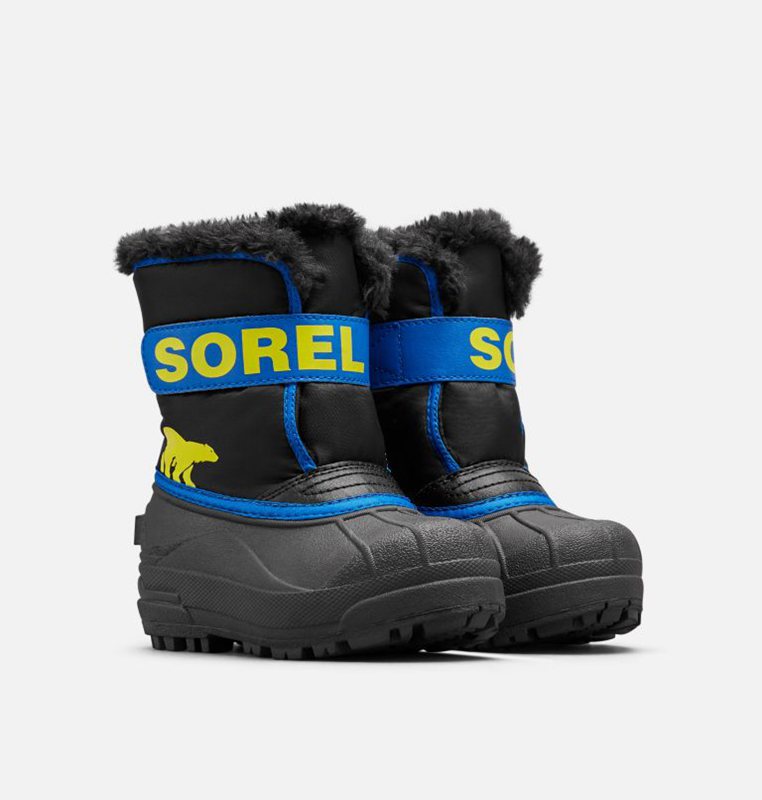 Sorel Barn Vinterkängor Svarta/Blå - Childrens Commander™ - XNB-736894